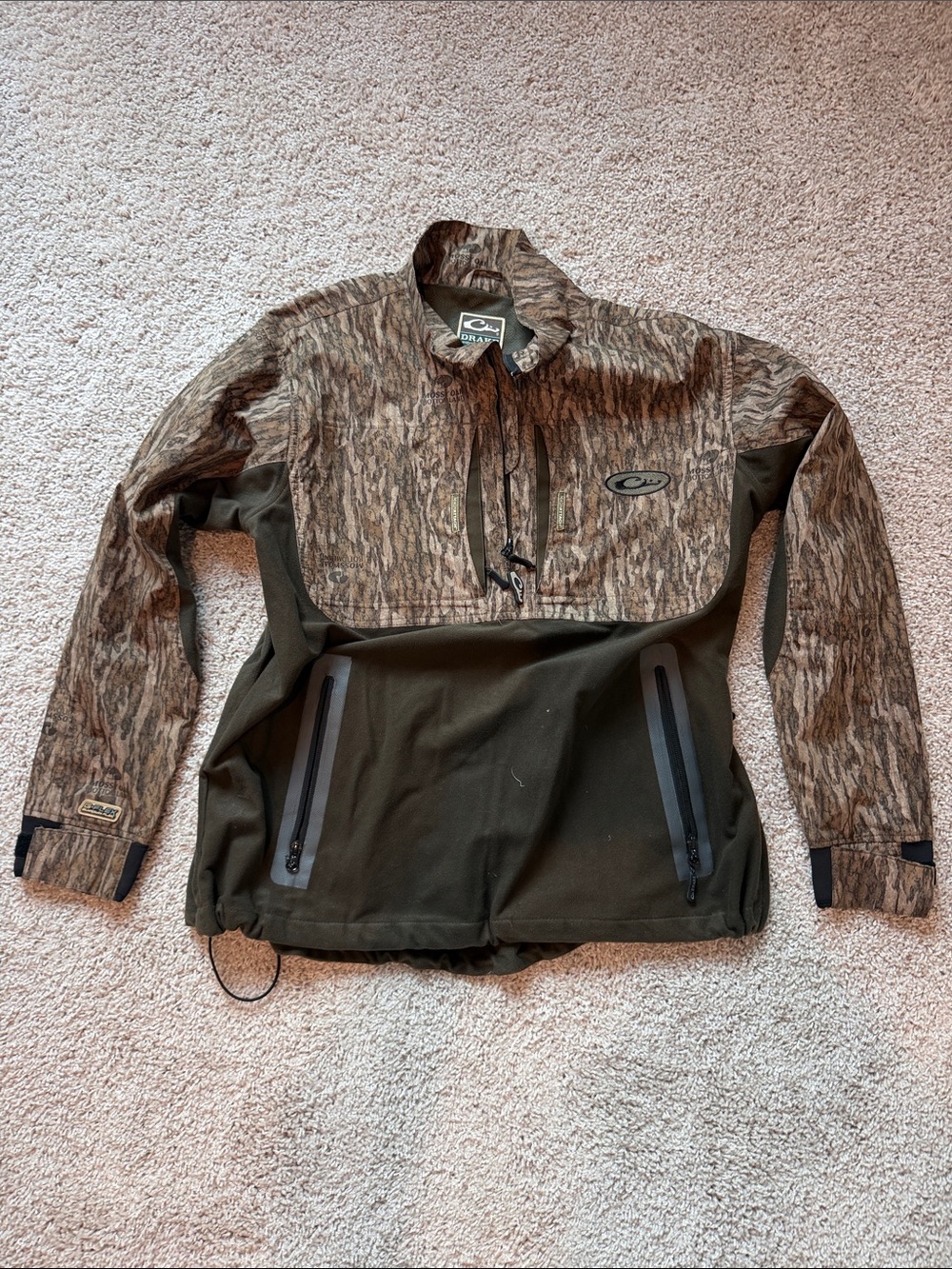 Drake Waterfowl Eqwader Mossy Oak Bottomland Half-Zip Pullover